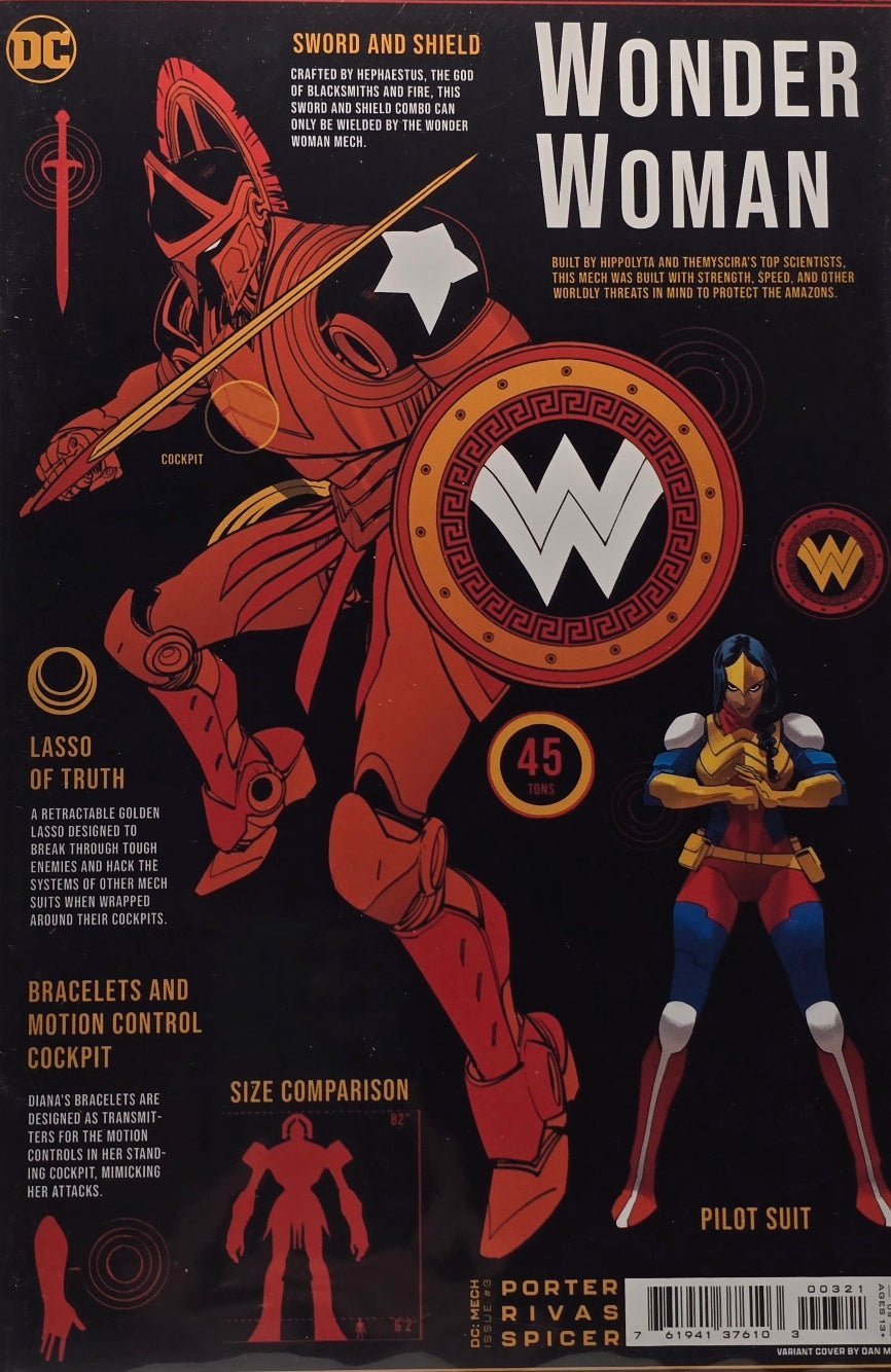 DC: Mech #3 — Wonder Woman Mech Variant (Dan Mora Cover)