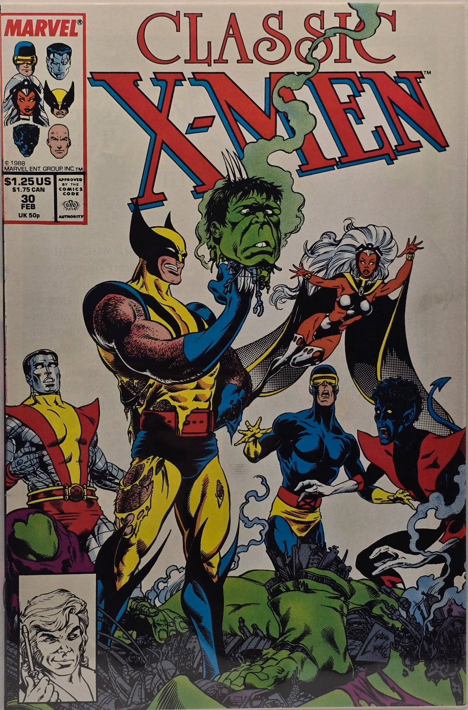 Classic X-Men #30 — Full Team vs. Hulk! (February 1989)