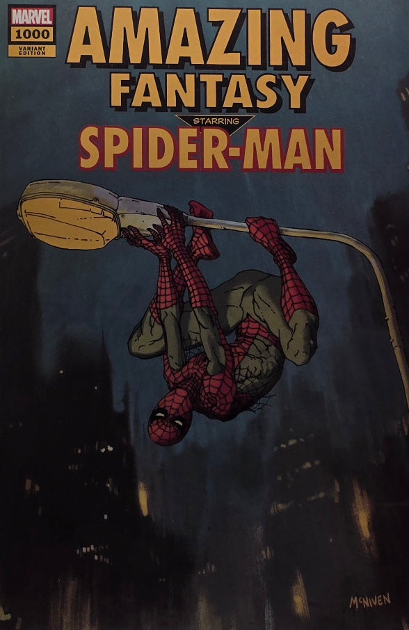 Amazing Fantasy #1000 — Variant Edition (McNiven Cover — Spider-Man Street Lamp — Marvel)