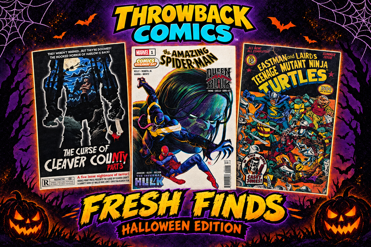 Halloween Fresh Finds banner featuring your three comics