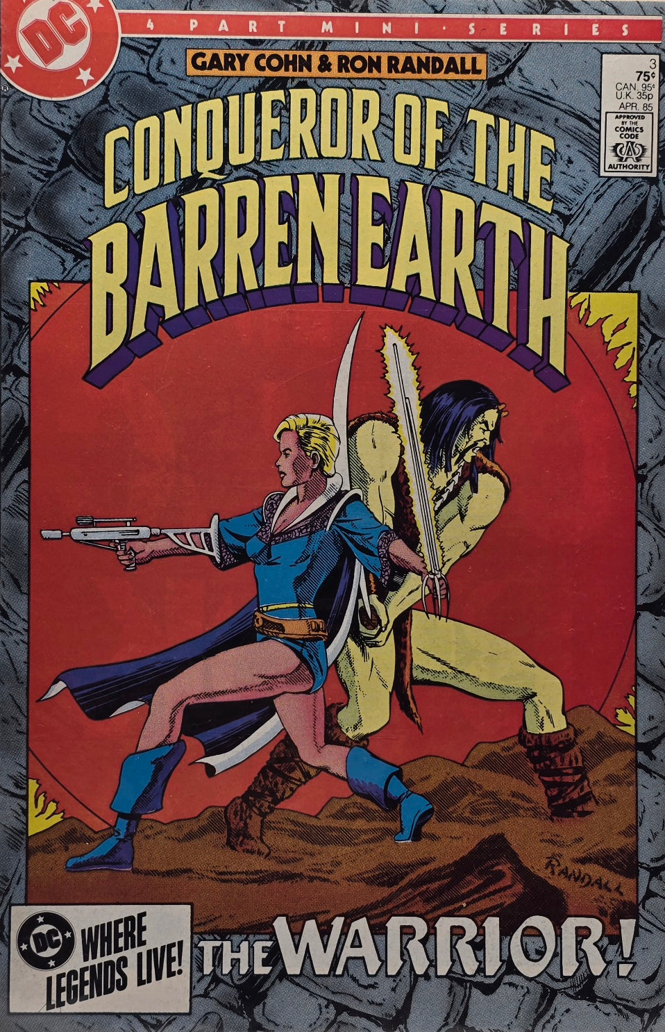 Conqueror of the Barren Earth #3 (April 1985) — "The Warrior!"