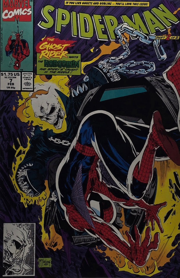 Spider-Man #7 — Ghost Rider vs. Hobgoblin (Todd McFarlane — Marvel, February 1991)