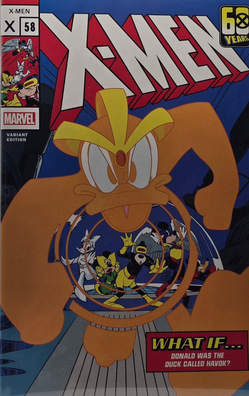 X-Men #58 (Disney 60 Years Variant — "What If Donald Was the Duck Called Havok?")