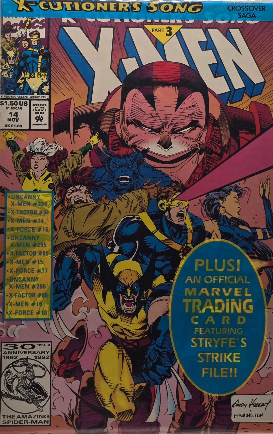 X-Men #14 — X-Cutioner's Song Part 3 w/ Trading Card (November 1992)