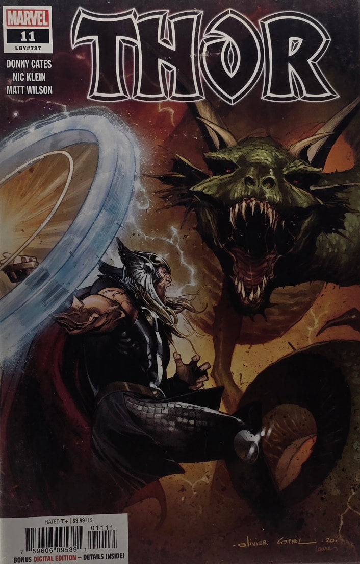 Thor #11 (Legacy #737 — Thor vs. Dragon — Cates / Klein / Wilson — Olivier Coipel Cover)