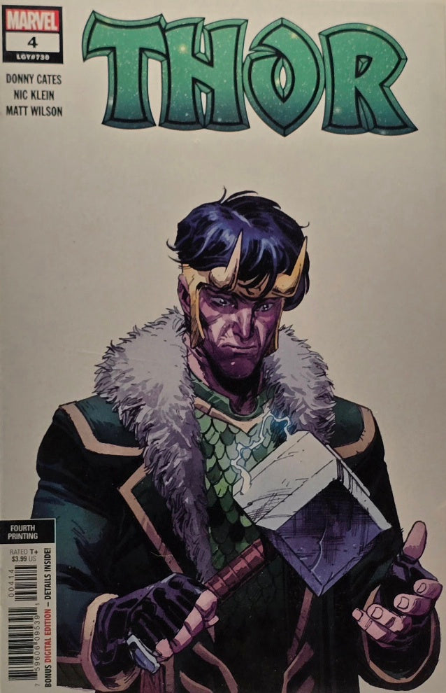 Thor #4 — Fourth Printing (Legacy #730 — Loki Cover — Cates / Klein / Wilson)