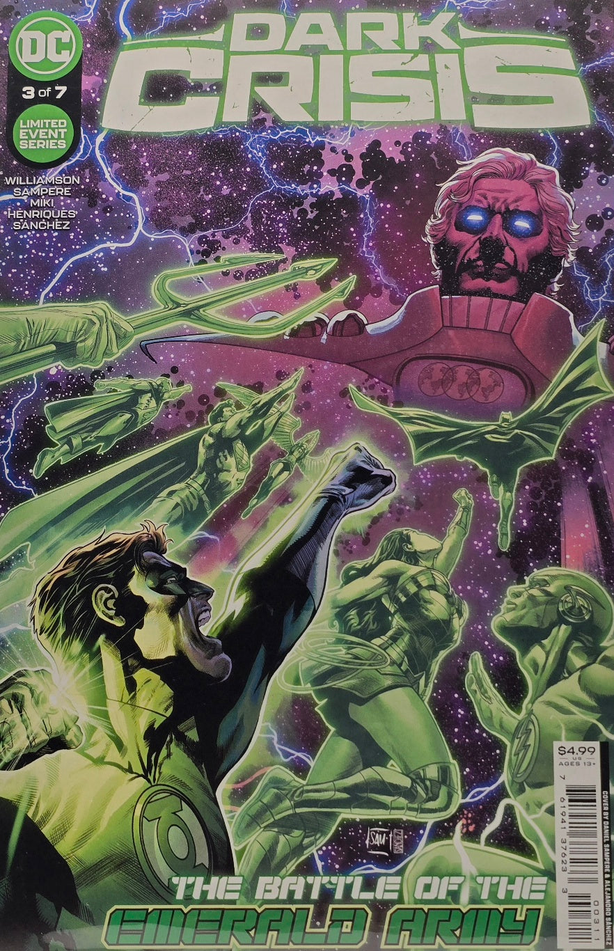 Dark Crisis #3 (of 7) — The Battle of the Emerald Army! (Williamson / Sampere / Miki / Henriques / Sanchez)
