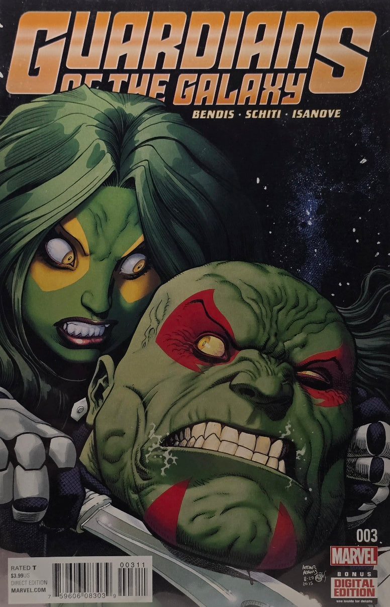 Guardians of the Galaxy #3 — Bendis / Schiti / Isanove — Gamora & Drax Cover