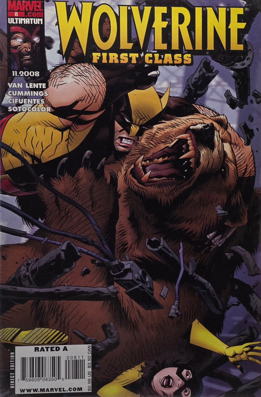 Wolverine: First Class #8 (Marvel Comics) — Van Lente, Cummings, Cifuentes & Sotocolor — Ultimatum Tie-In — November 2008