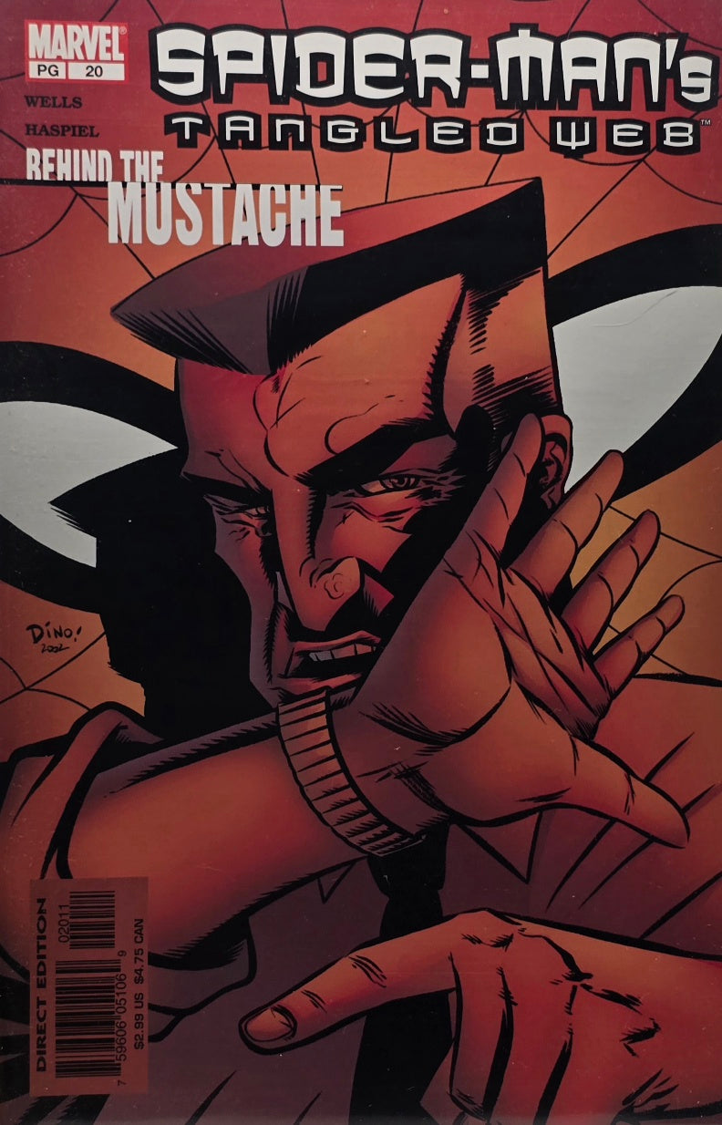 Spider-Man's Tangled Web #20 — "Behind the Mustache" (Marvel) — Wells & Haspiel — Direct Edition