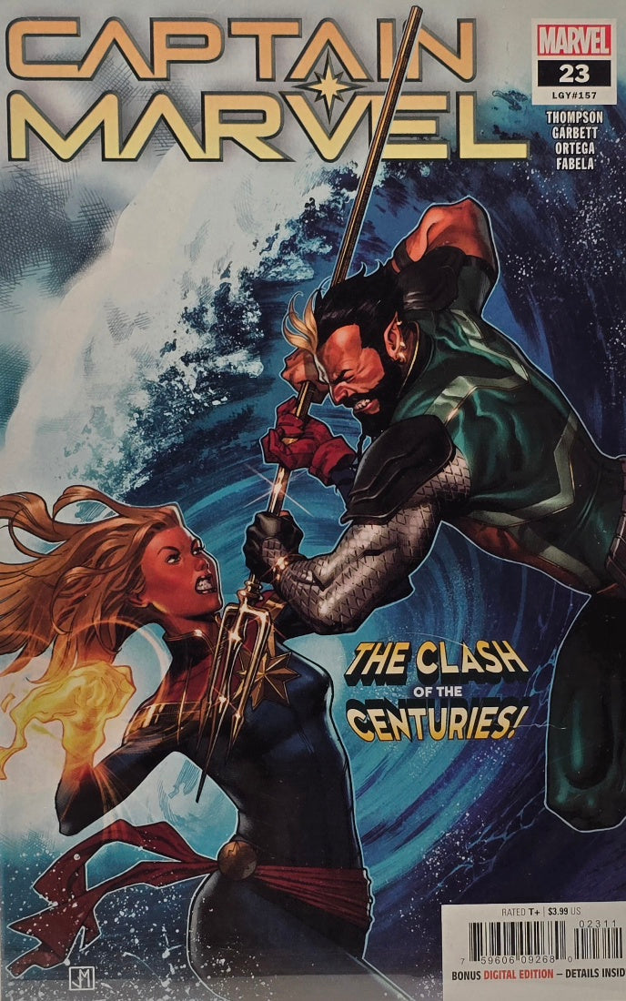 Captain Marvel #23 (Marvel Comics, LGY#157) — The Clash of the Centuries! — Thompson, Garbett, Ortega & Fabela