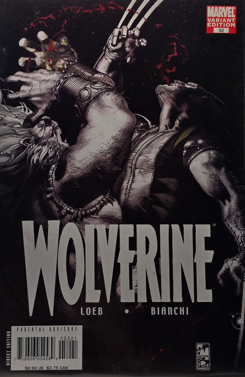Wolverine #52 — Black-and-White Variant Edition (Marvel)