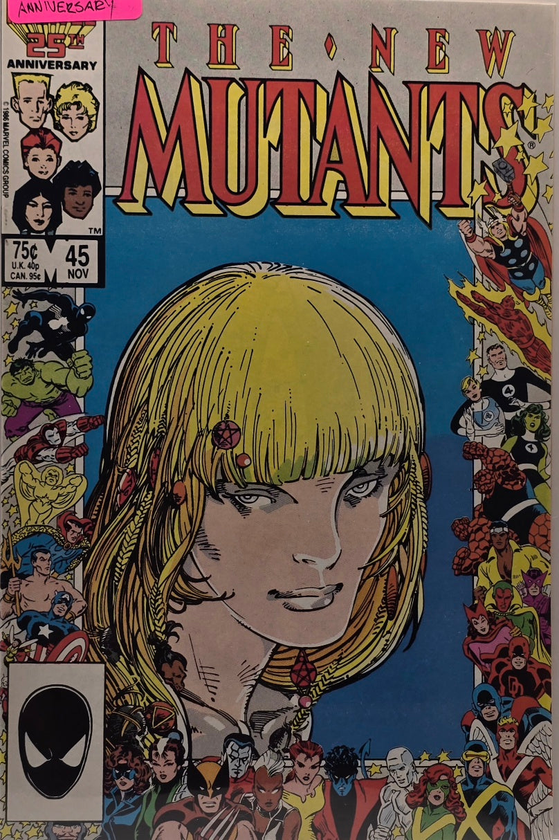 The New Mutants #45 — Marvel 25th Anniversary (Marvel, 1986)