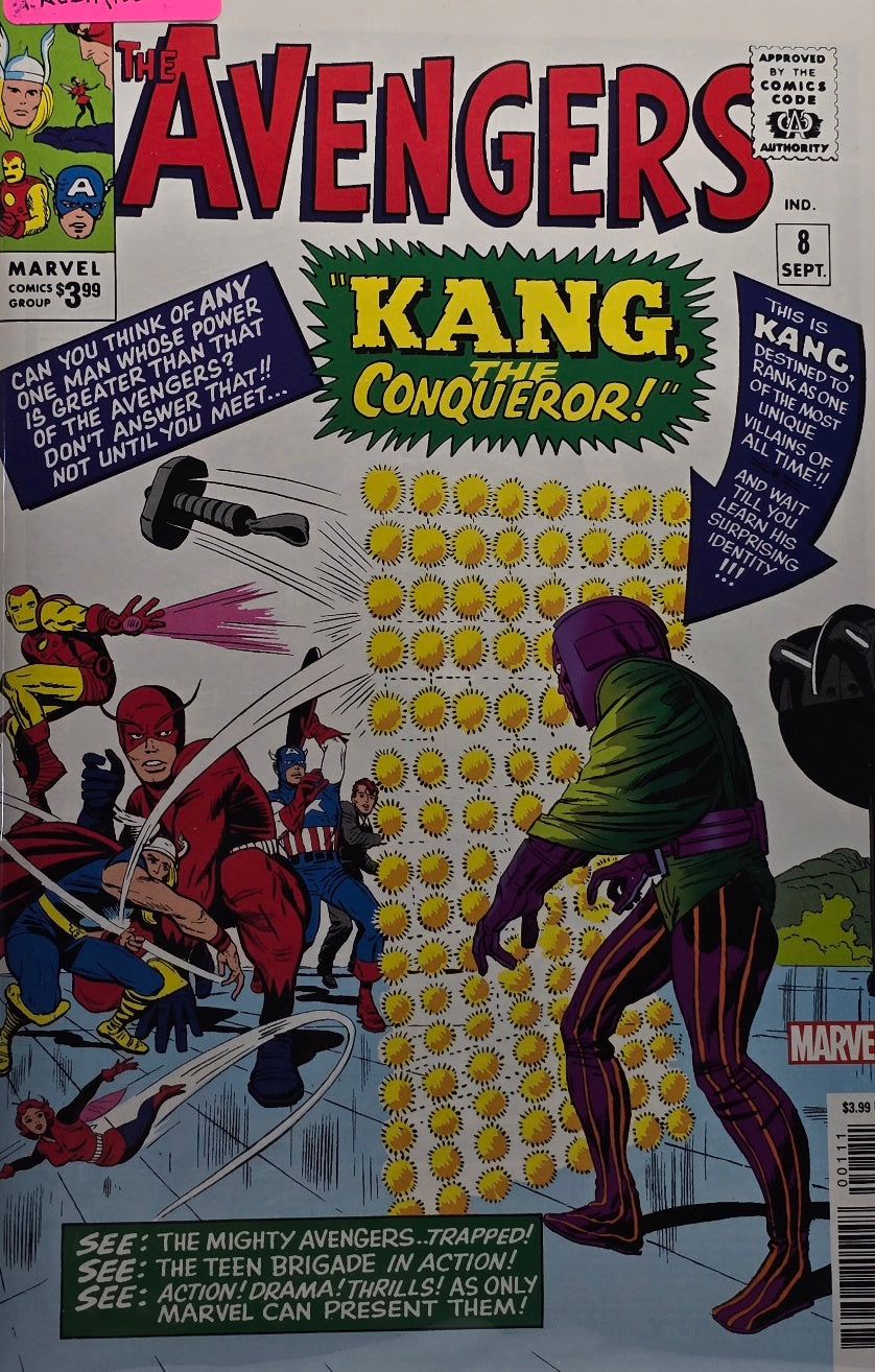 The Avengers #8 (Marvel) — Facsimile Edition — 🔑 1st Appearance of Kang the Conqueror! — “Kang, The Conqueror!”