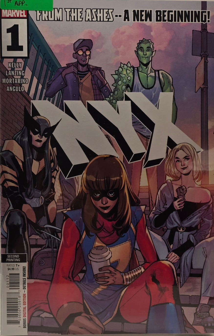 NYX #1 — Second Printing (Marvel Comics) — 1st Appearance — Kelly, Lanzing, Mortarino & Angulo