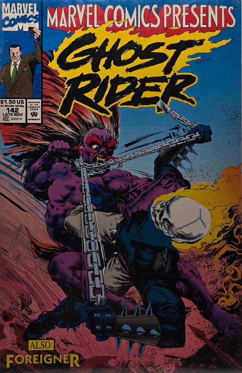 Marvel Comics Presents #142 — Ghost Rider & Foreigner (Marvel Comics, Late Nov 1993) — Direct Edition