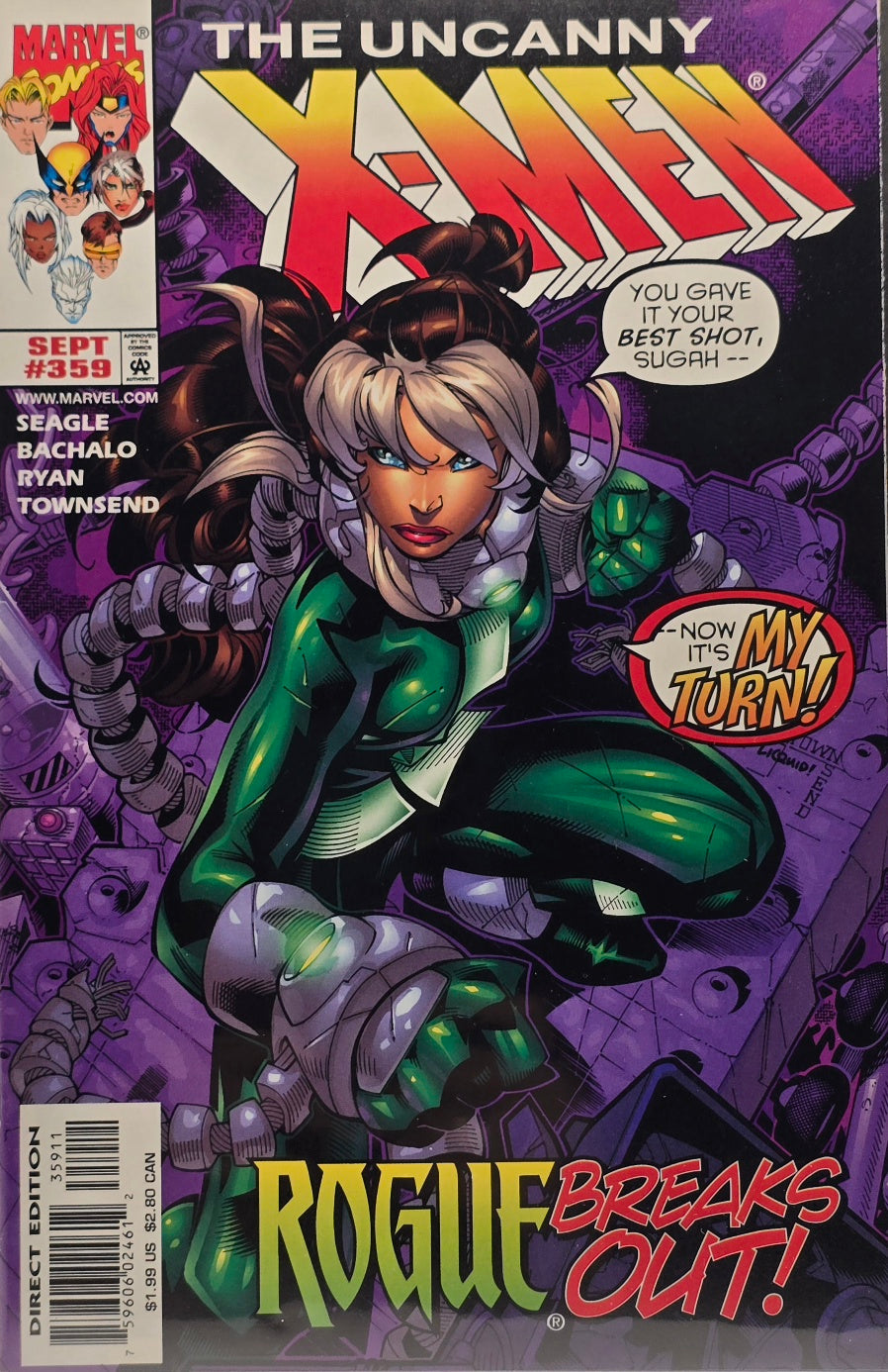 Uncanny X-Men #359 — Rogue Breaks Out! (September 1998)
