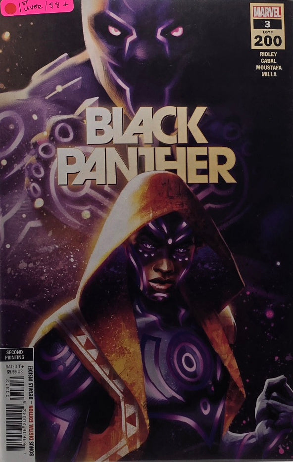 Black Panther #3 — 2nd Printing, 1st Cover (LGY #200 — Ridley/Cabal/Moustafa/Milla — Marvel)