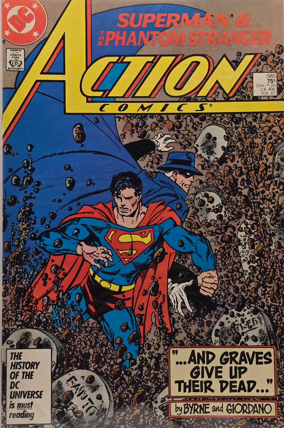 Action Comics #585 — Superman & the Phantom Stranger: ...And Graves Give Up Their Dead... (February 1987)