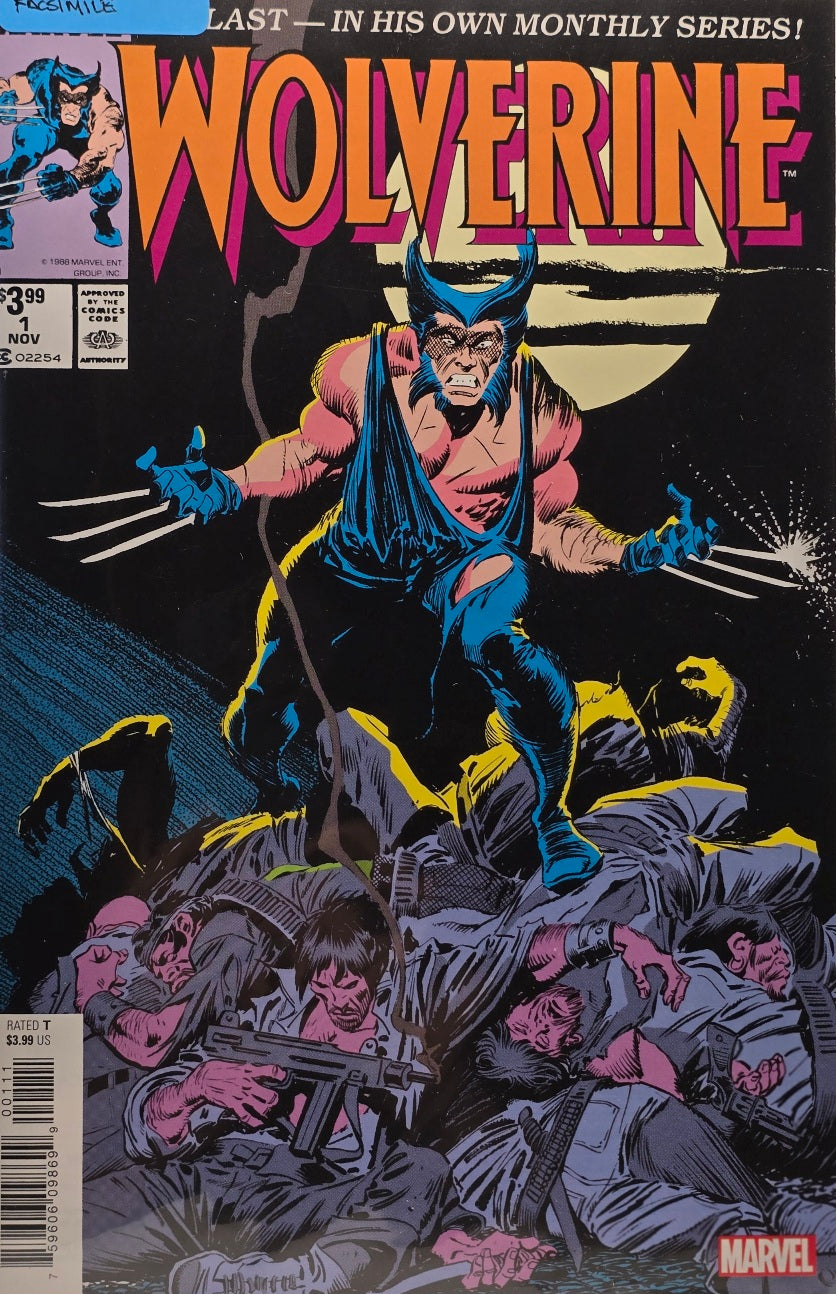 Wolverine #1 (Marvel) — Facsimile Edition — “At Last — In His Own Monthly Series!” — Rated T