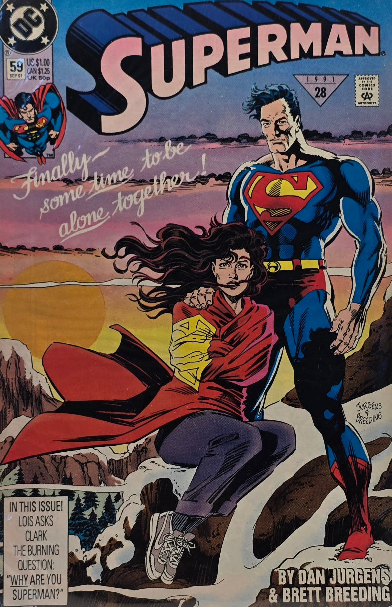 Superman #59 (DC Comics, September 1991) — Dan Jurgens & Brett Breeding
