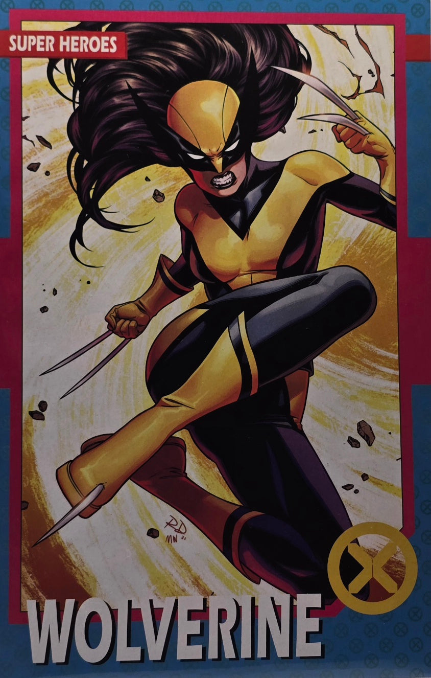 X-Men #8 — Trading Card Variant Cover (Marvel Comics) — Laura Kinney / Wolverine — Super Heroes