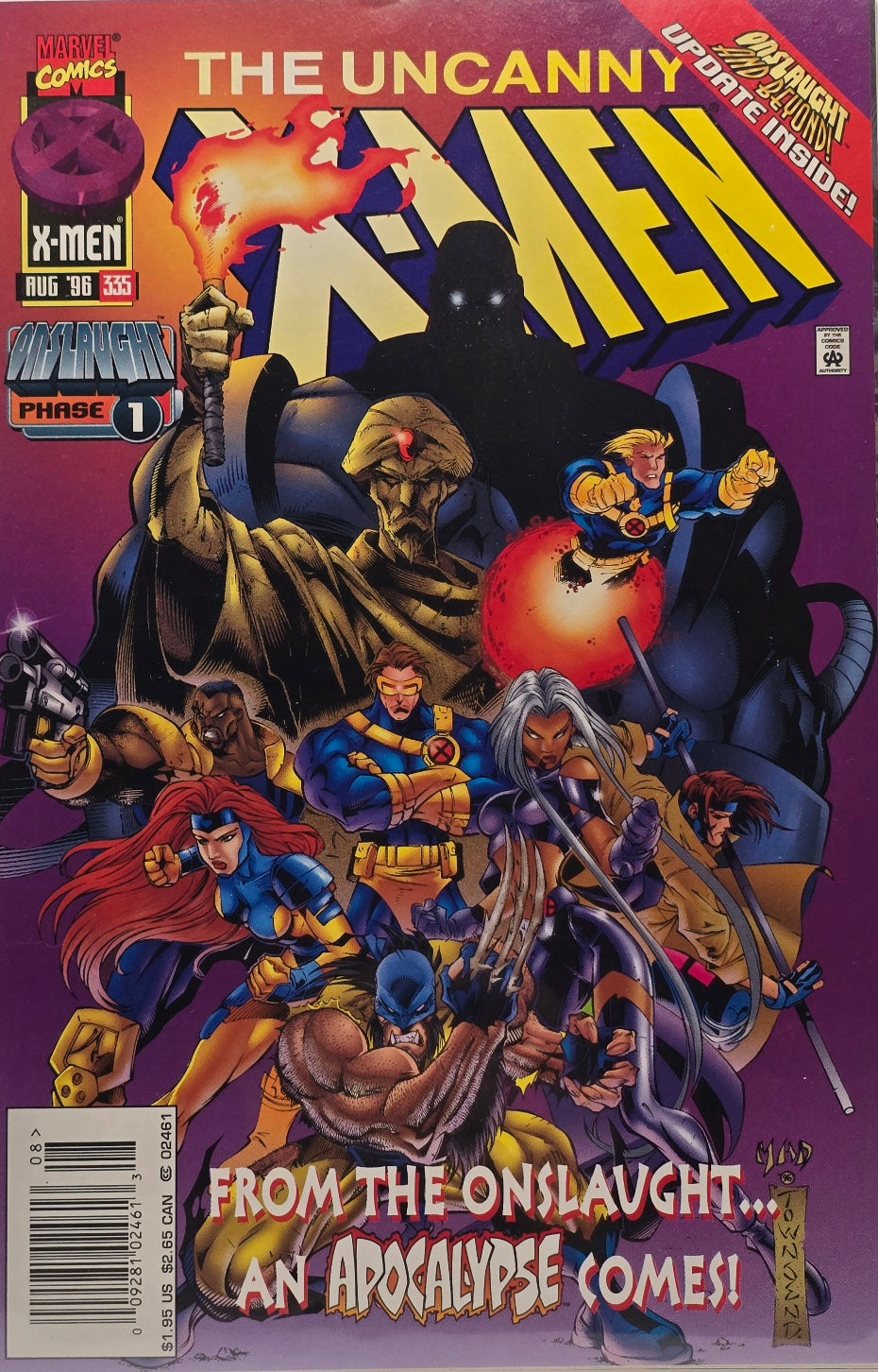 Uncanny X-Men #335 — From the Onslaught... An Apocalypse Comes! Onslaught Phase 1 (August 1996)