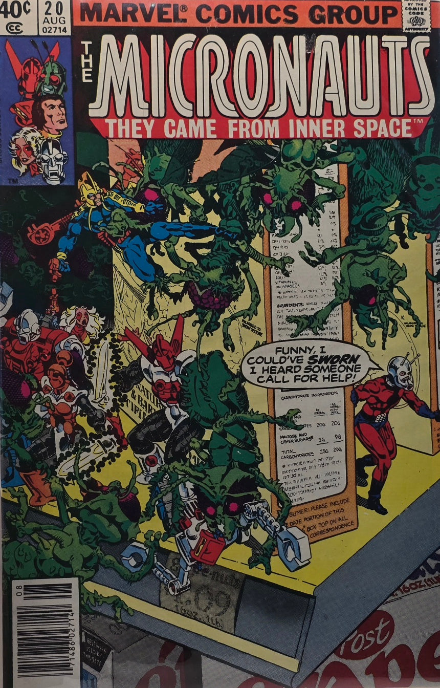 The Micronauts #20 — "They Came From Inner Space" (Marvel, August 1980) — Newsstand