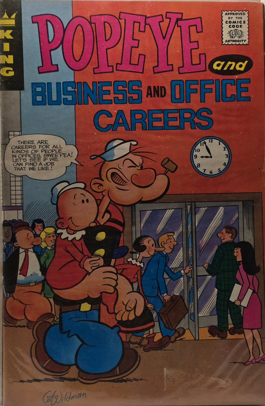 Popeye and Business and Office Careers (King Comics) — Wildman — Vintage Educational Promo Comic