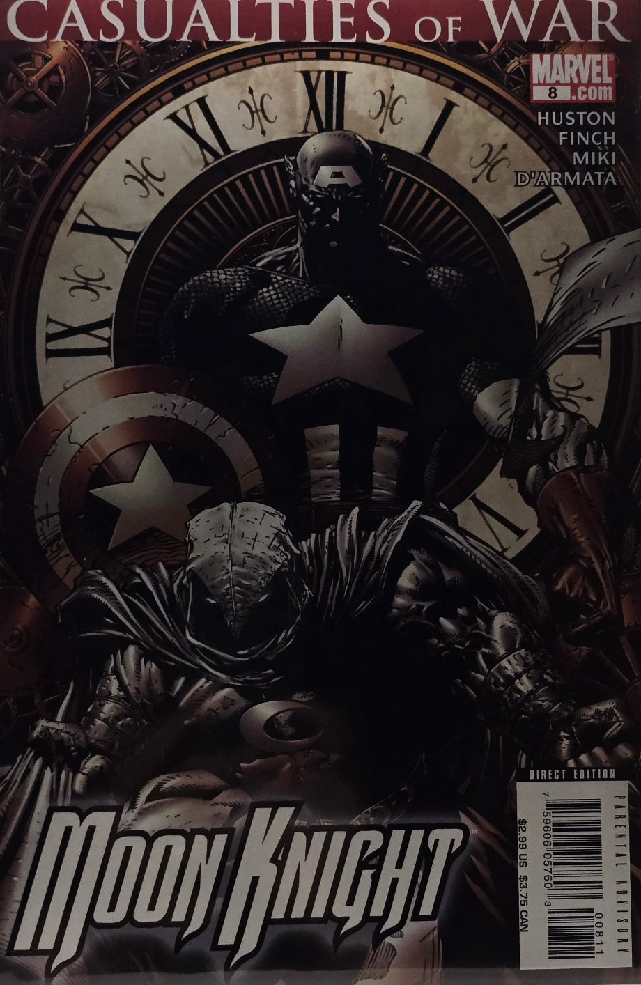 Moon Knight #8 — "Casualties of War" (Marvel) — Civil War Tie-In — Huston, Finch, Miki & D'Armata