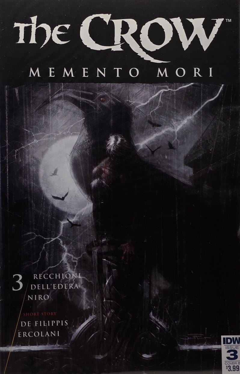 The Crow: Memento Mori #3 — Cover B (IDW Publishing) — Recchioni, Dell'Edera & Niro