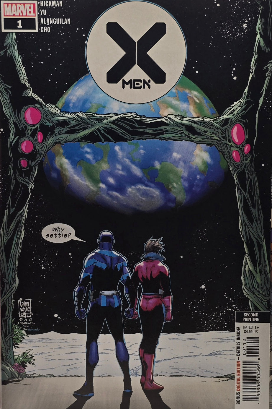 X-Men #1 (Marvel, 2019) — Second Printing — Hickman / Yu / Alanguilan / Gho — “Why Settle?”