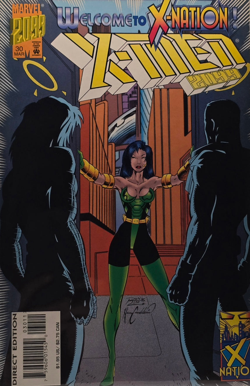 X-Men 2099 #30 — "Welcome to X-Nation!" (Marvel, March 1996) — Signed by Flores & Harry Campbell