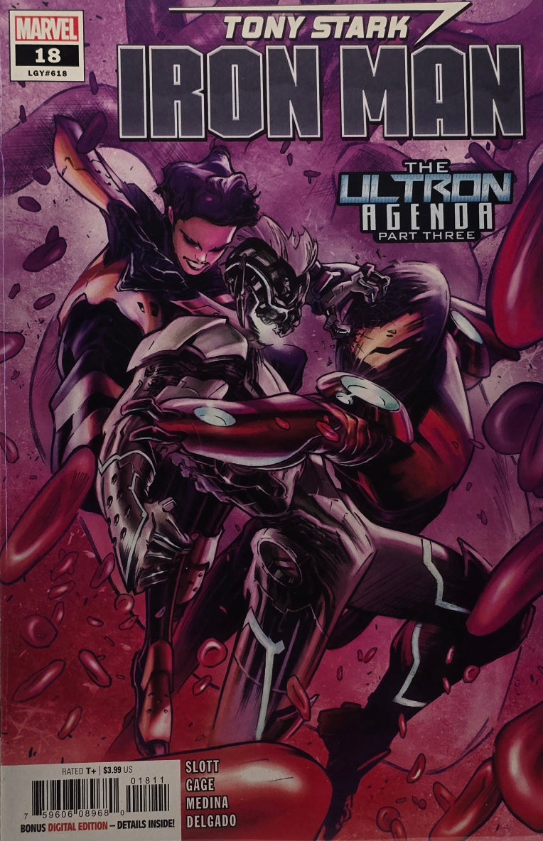 Tony Stark: Iron Man #18 (Marvel Comics) — The Ultron Agenda Part 3 — Slott, Gage, Medina & Delgado
