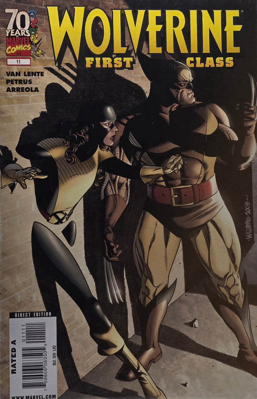 Wolverine: First Class #11 (Marvel Comics) — Van Lente, Petrus & Arreola — Marvel 70th Anniversary
