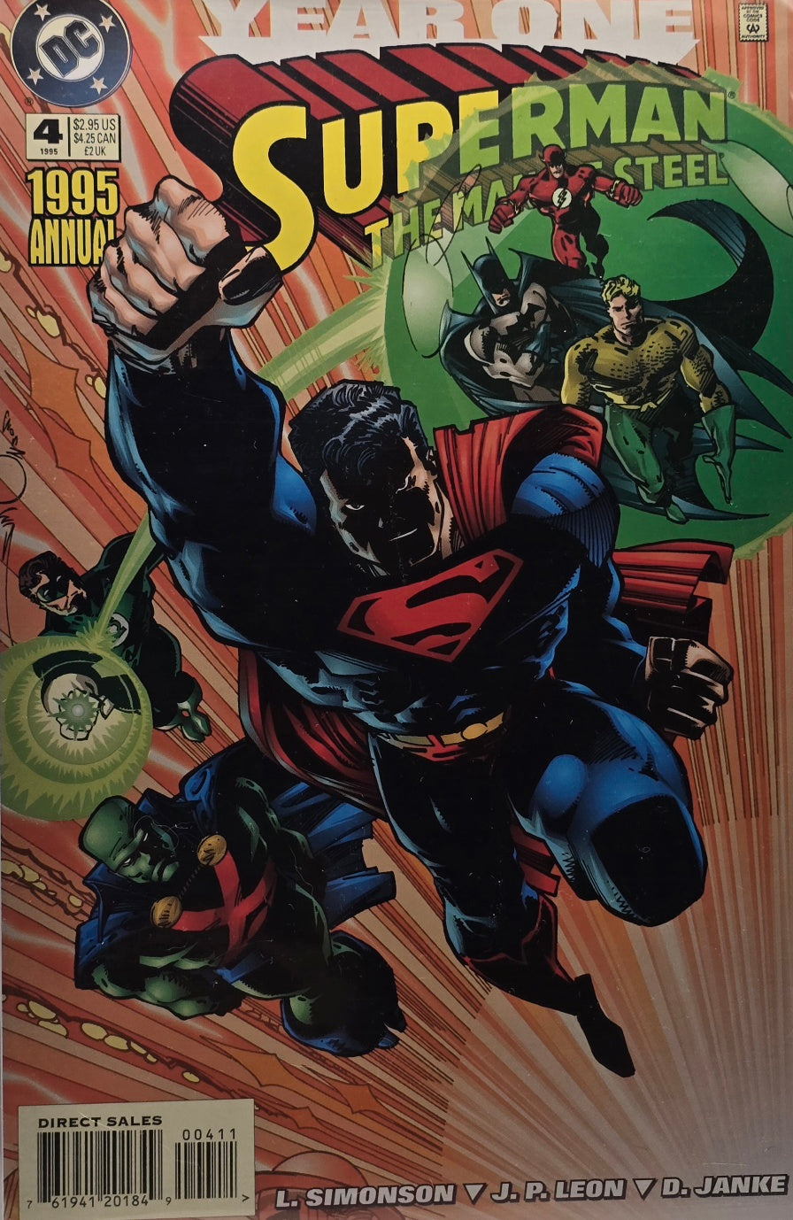 Superman: The Man of Steel Annual #4 — "Year One" (DC Comics, 1995) — L. Simonson, J.P. Leon & Janke