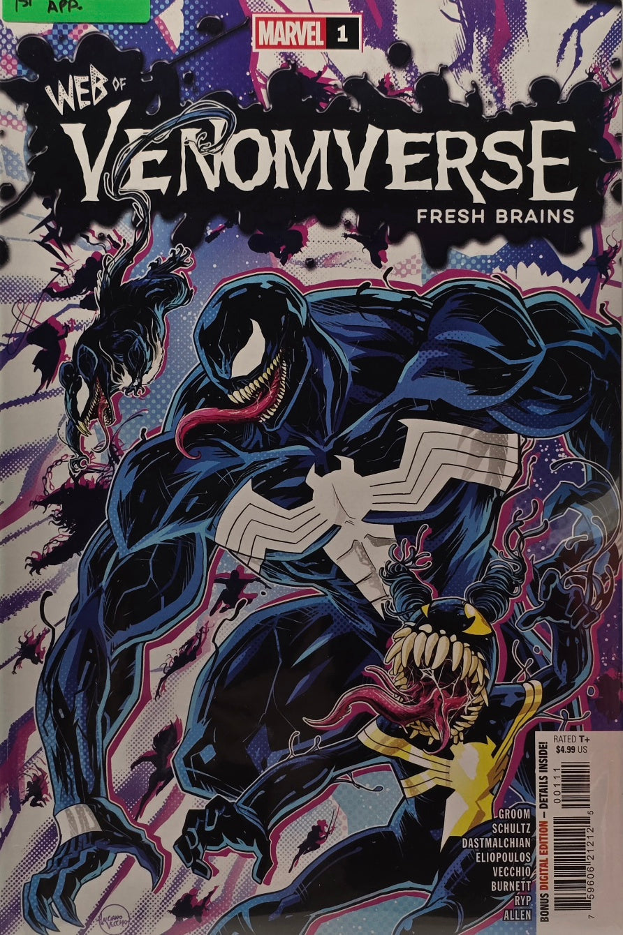 Web of Venomverse: Fresh Brains #1 (Marvel Comics) — 1st Appearance — Groom, Schultz, Dastmalchian et al.