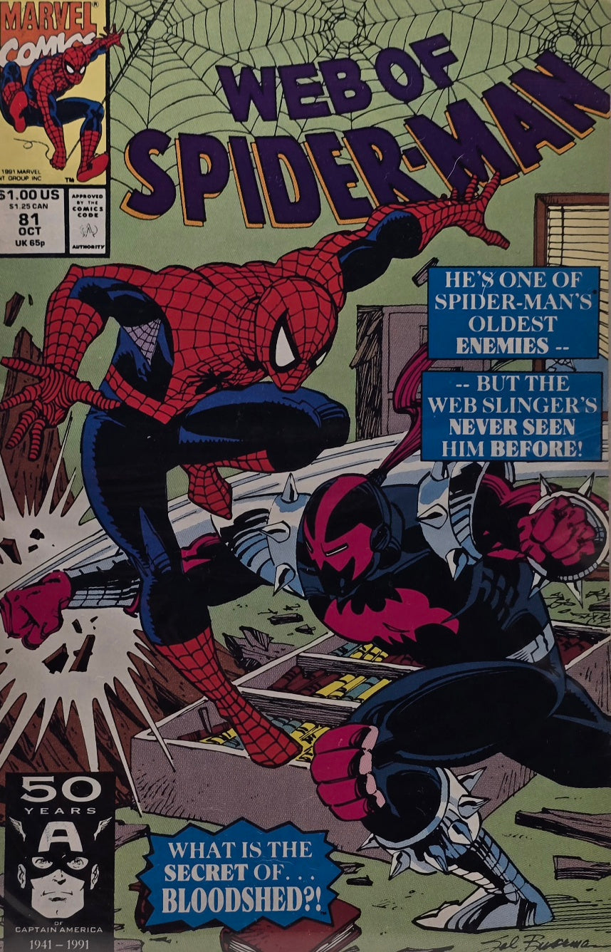 Web of Spider-Man #81 (Marvel Comics, October 1991) — “What Is the Secret of... Bloodshed?!”