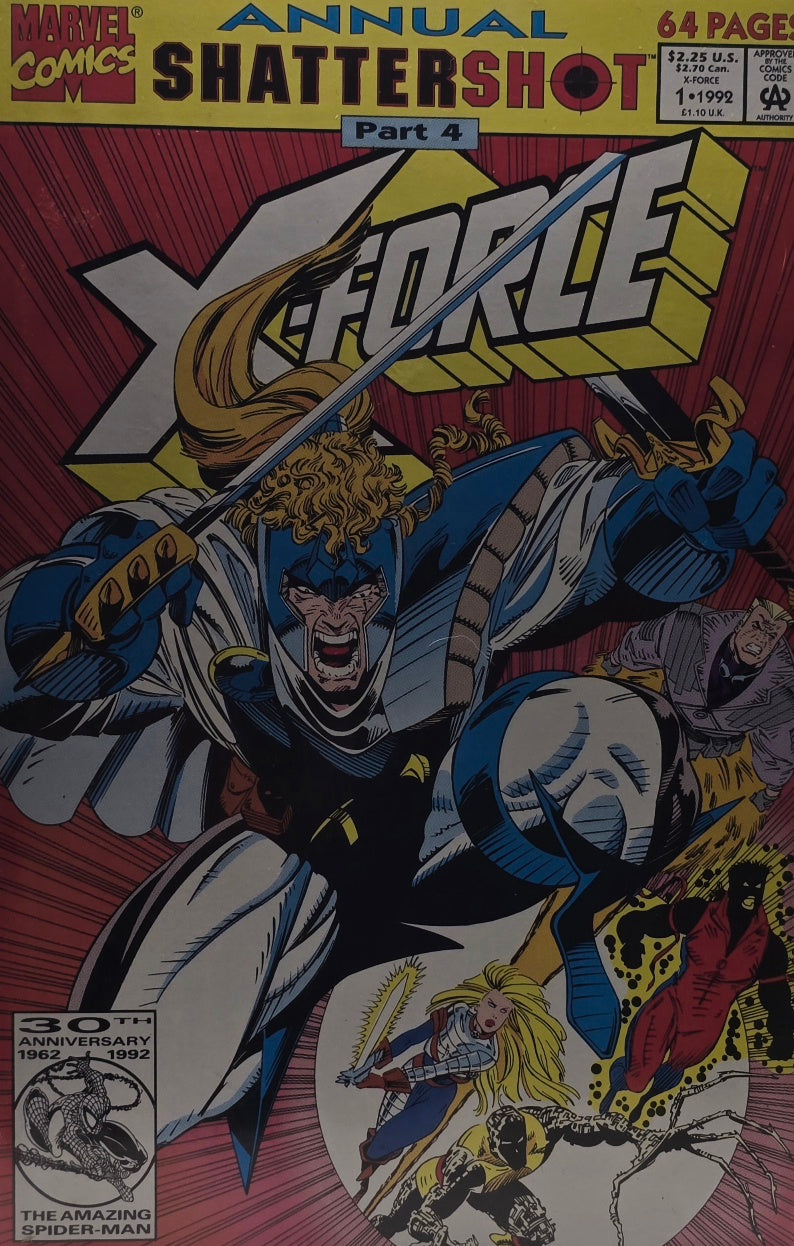 X-Force Annual #1 — "Shattershot: Part 4" (Marvel, 1992) — 64-Page Giant — Direct Edition