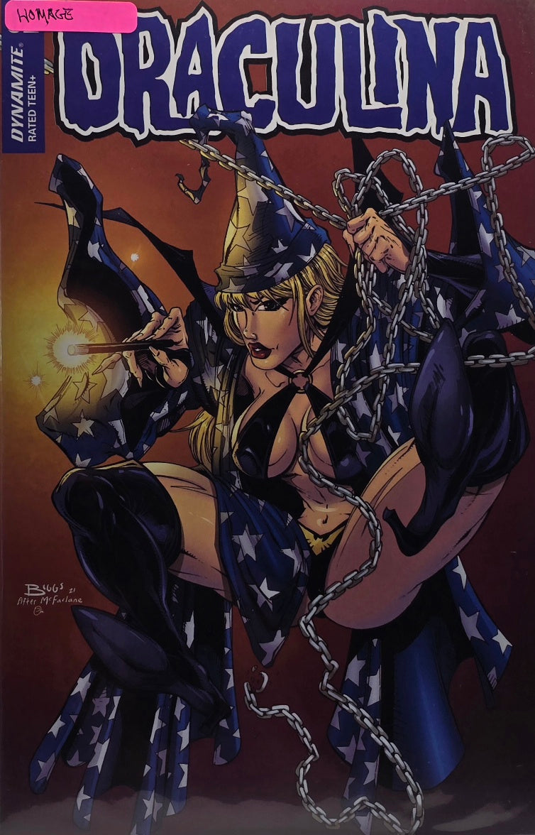 Draculina (Dynamite Entertainment) — Rated Teen+ — Biggs “After McFarlane” — Homage Cover