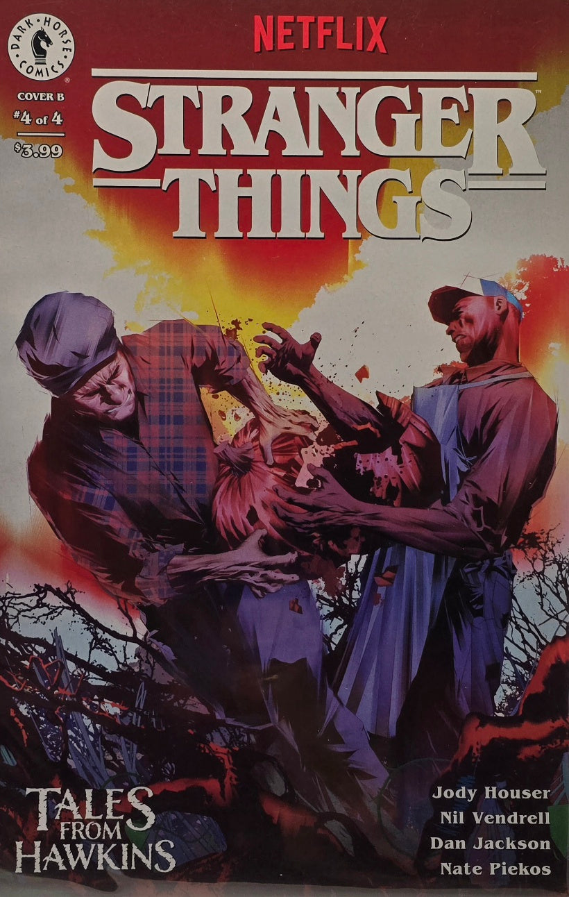 Stranger Things Tales from Hawkins issue 4 of 4 Cover B fiery scene
