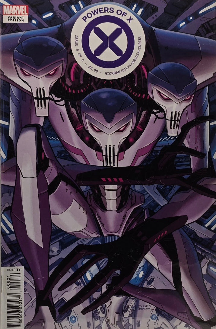 Powers of X #6 of 6 (Marvel Comics, 2019) — Variant Edition — Nimrod Sentinel Trio — Dustin Weaver Cover — Hickman, Silva, Gracia & Curiel