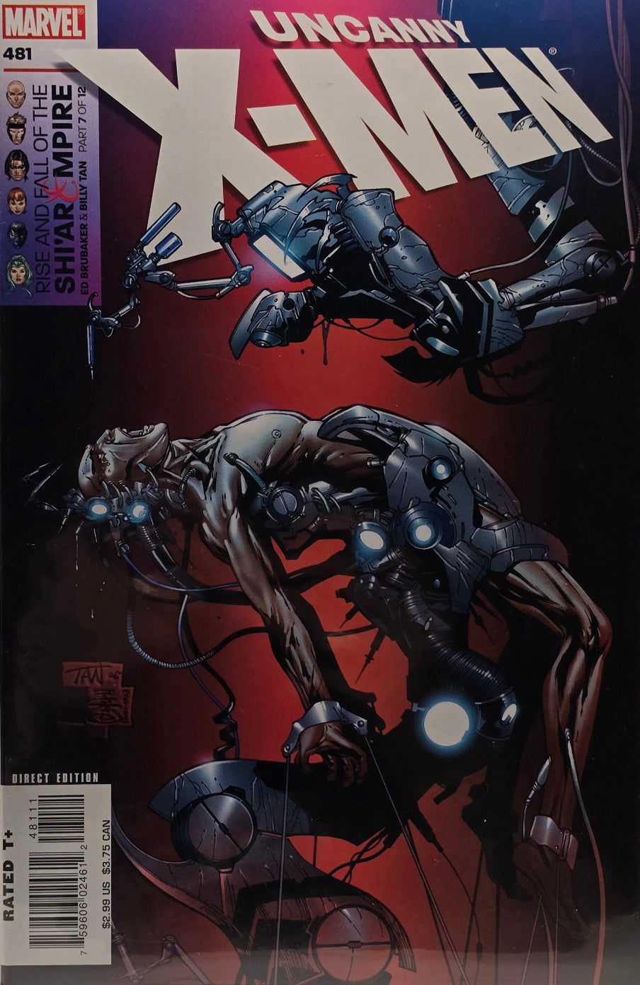 Uncanny X-Men #481 (Marvel, 2007) — “Rise and Fall of the Shi’ar Empire: Part 7 of 12” — Brubaker / Billy Tan — Direct Edition