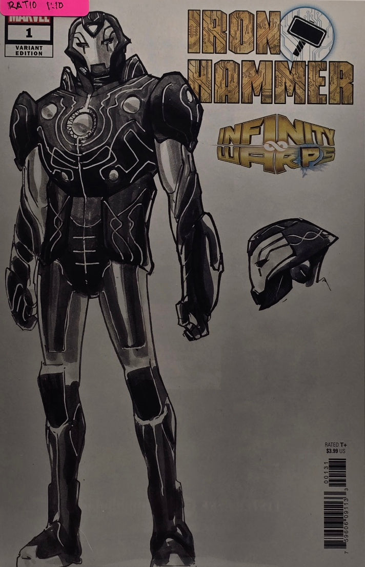 Iron Hammer #1 — Infinity Warps — Ratio Variant Edition (Design Sheet Cover — Marvel)