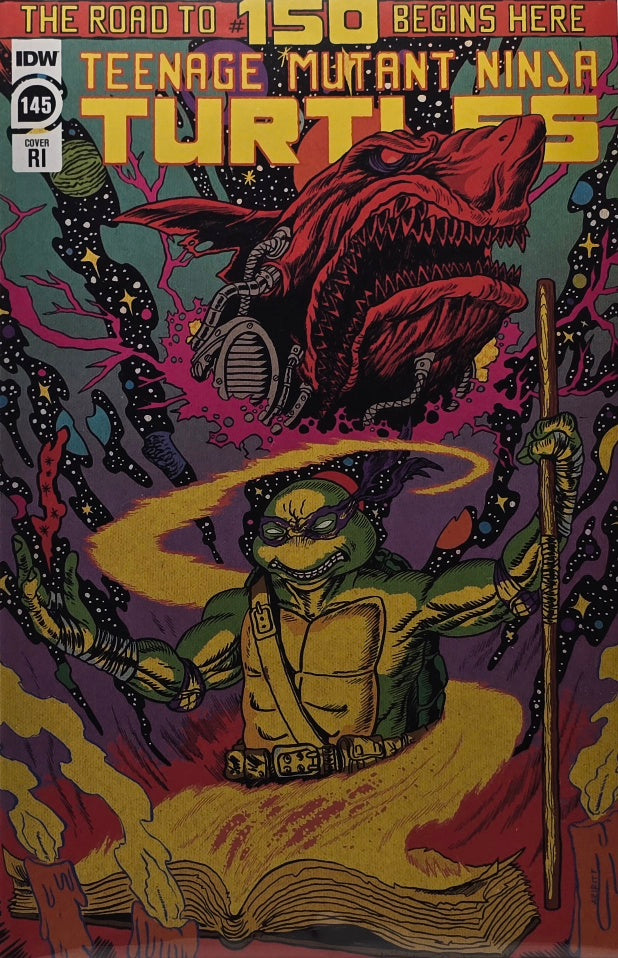 Teenage Mutant Ninja Turtles #145 — RI Cover — "The Road to #150 Begins Here!" (IDW Publishing)