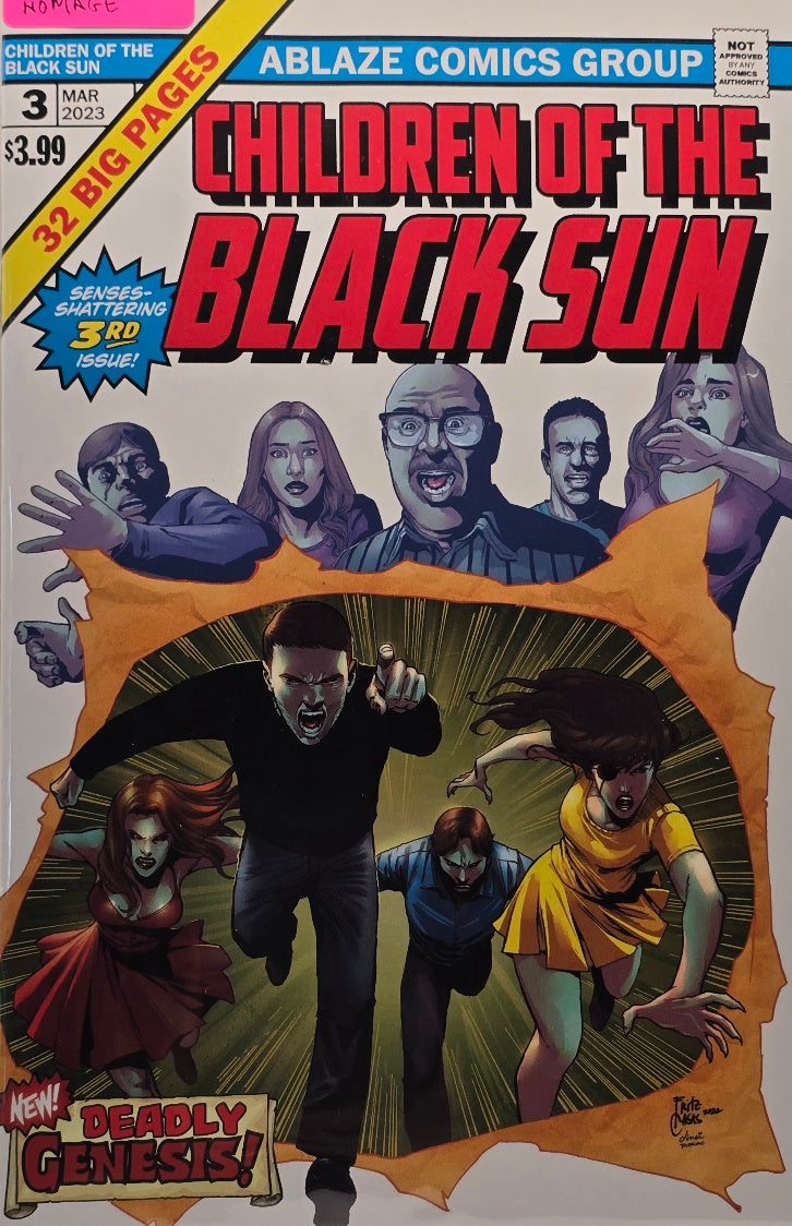 Children of the Black Sun #3 (ABLAZE Comics Group, March 2023) — Homage Cover — “Deadly Genesis!”