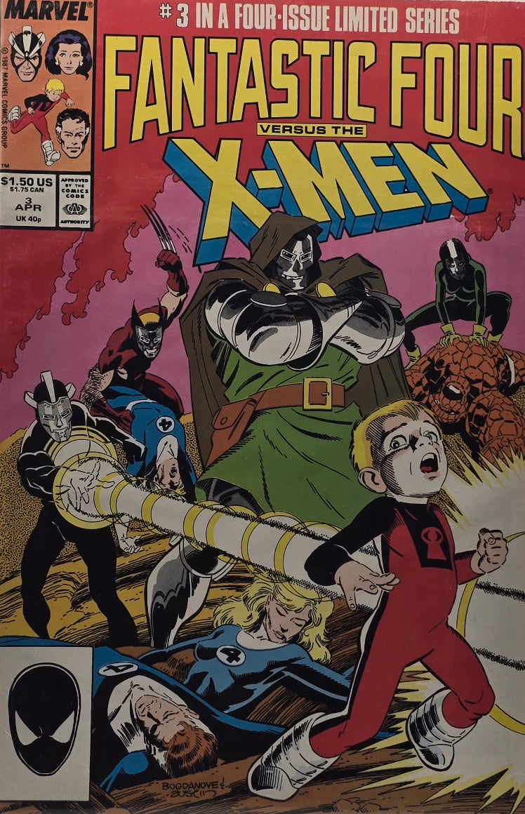 Fantastic Four vs. The X-Men #3 (Marvel Comics, April 1987) — 4-Issue Limited Series