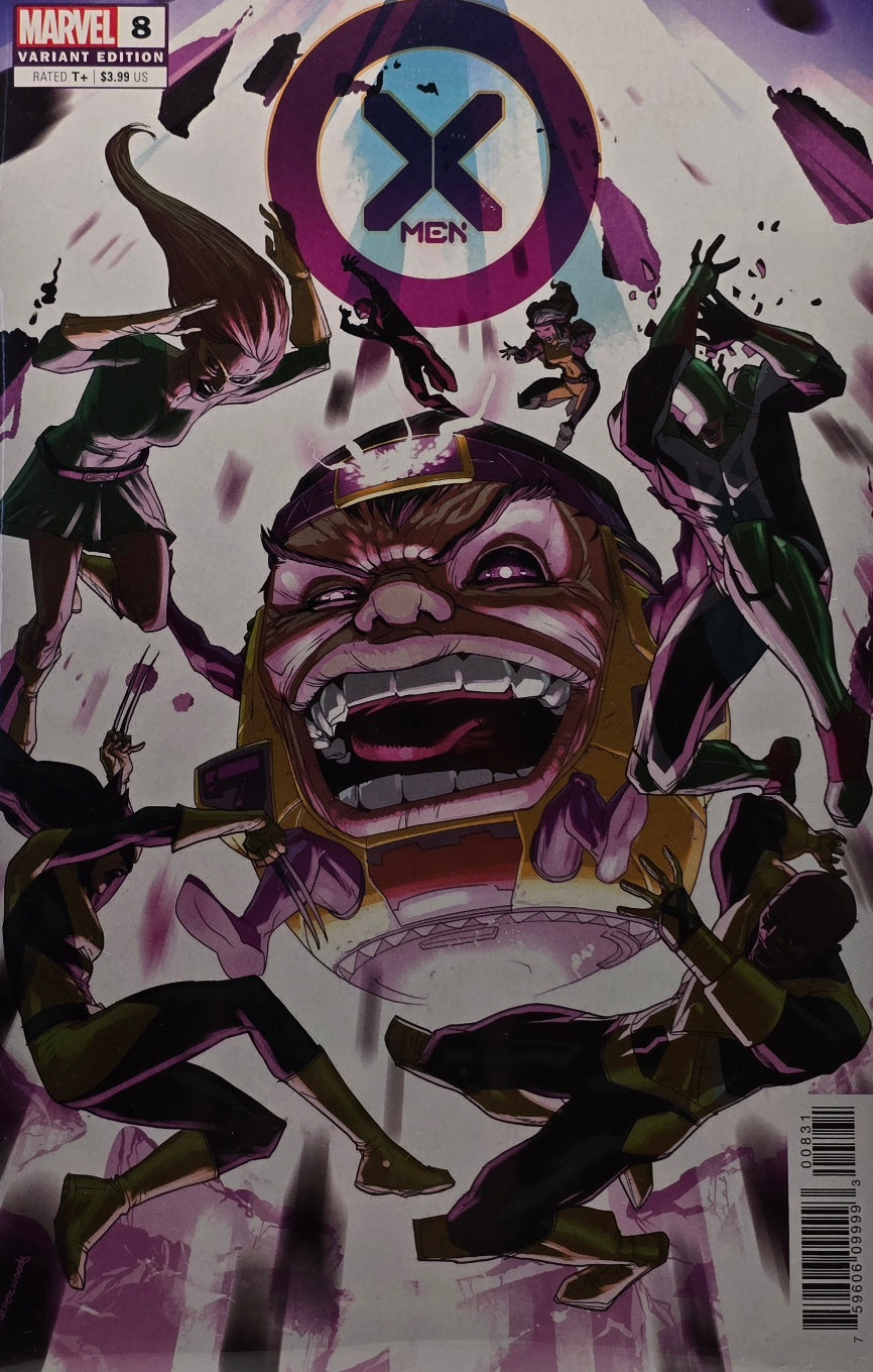 X-Men #8 — Variant Edition — MODOK Laughing Ensemble (Marvel Comics)