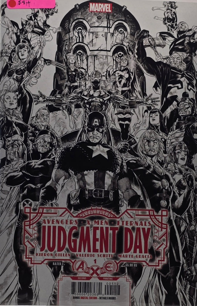 A.X.E.: Judgment Day #1 — 2nd Printing Sketch Variant (Gillen/Schiti/Gracia — Marvel)
