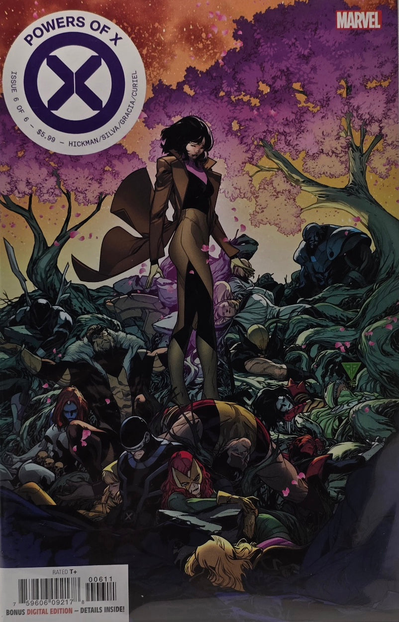 Powers of X #6 of 6 (Marvel Comics, 2019) — Variant Edition — Woman on Fallen X-Men — Hickman, Silva, Gracia & Curiel